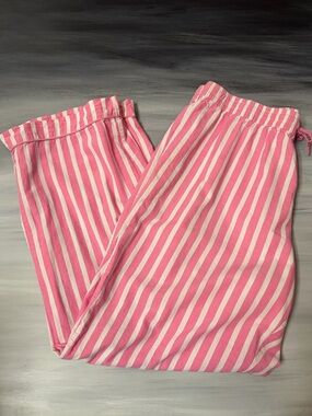 Secret Treasures Pink and White Striped Pajamas Pants- size Large
